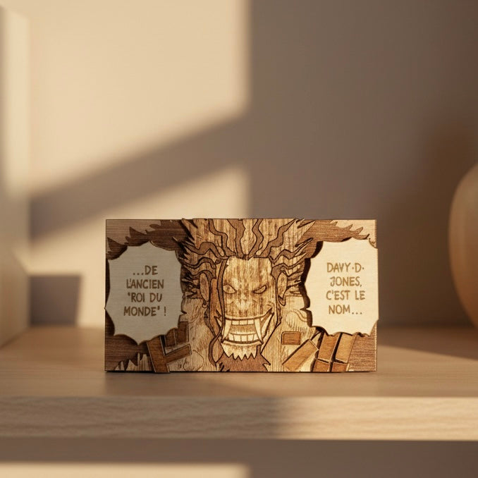 Gravure Davy D. Xebec / Rocks D. Xebec —  en bois massif – édition artisanale Sanuddo