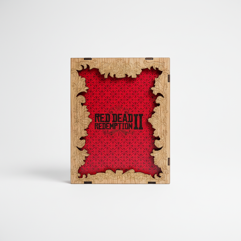 Housse bois Steelbook RDR2 gravée – fabrication artisanale France