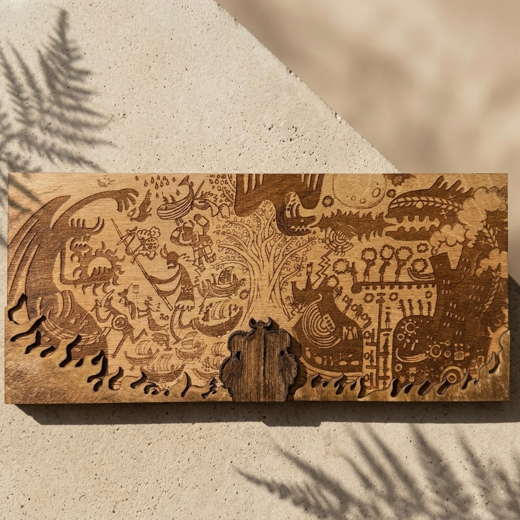 Détail de la gravure bois Harley One Piece chapitre 1138 decoration 