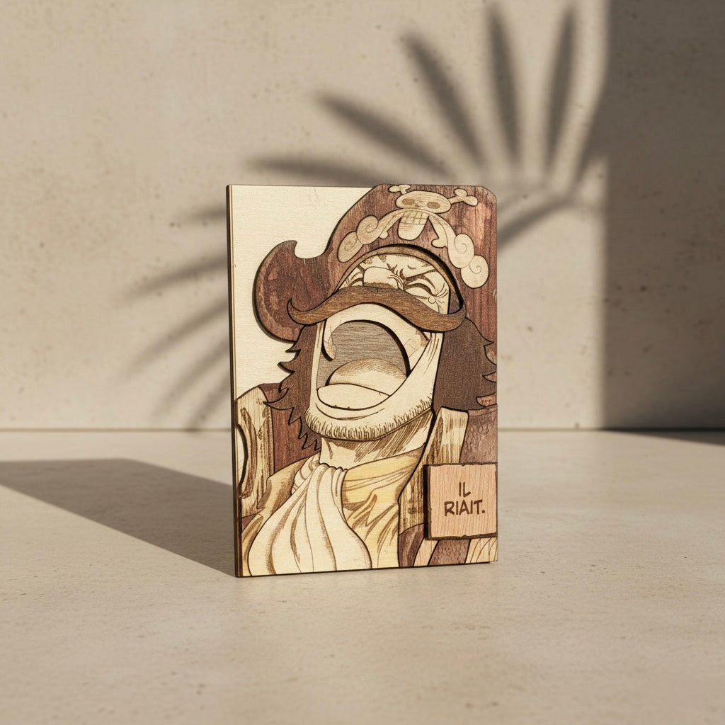 gravure bois one piece gol d roger il riait artisanale