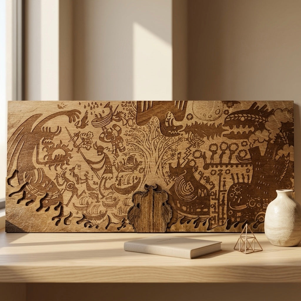 Gravure bois One Piece représentant Harley au chapitre 1138