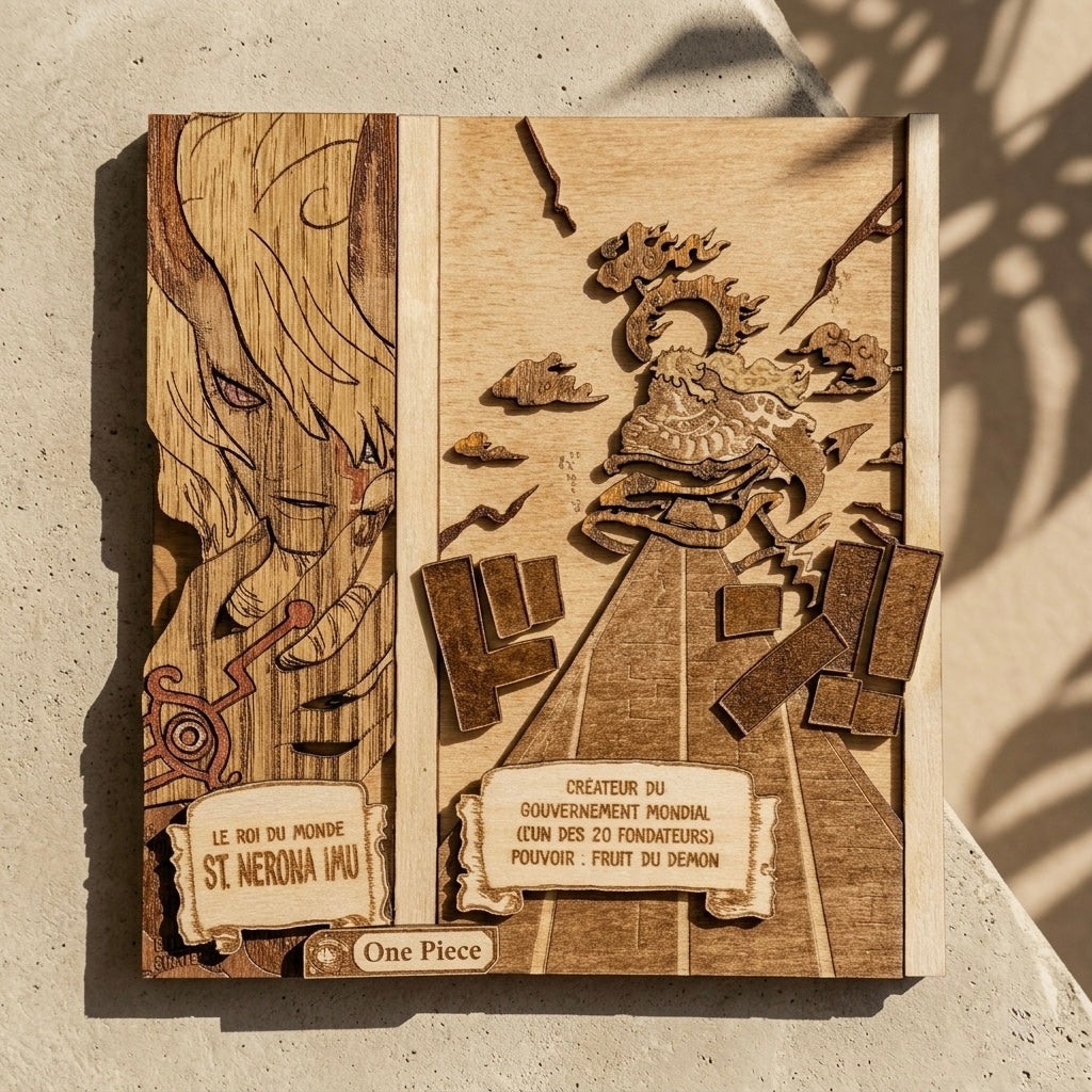 Gravure bois One Piece Im en pièce décorative premium