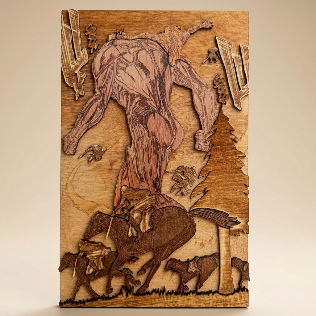 Détail de la gravure artisanale SNK multi-essences
